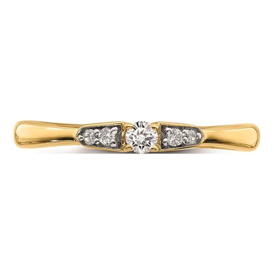 14K Yellow Gold 1/8 ct tw Diamond Promise Engagement Ring – view 4