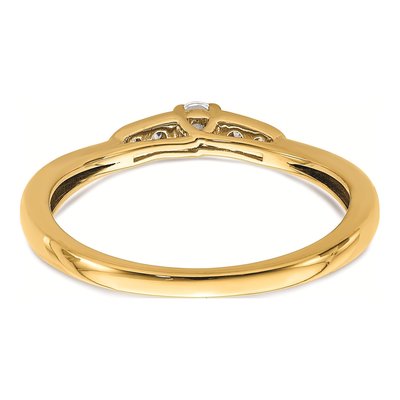 14K Yellow Gold 1/8 ct tw Diamond Promise Engagement Ring – view 5