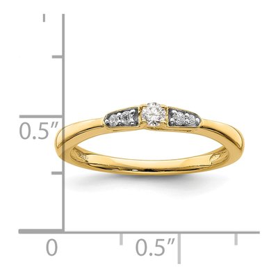 14K Yellow Gold 1/8 ct tw Diamond Promise Engagement Ring – view 6