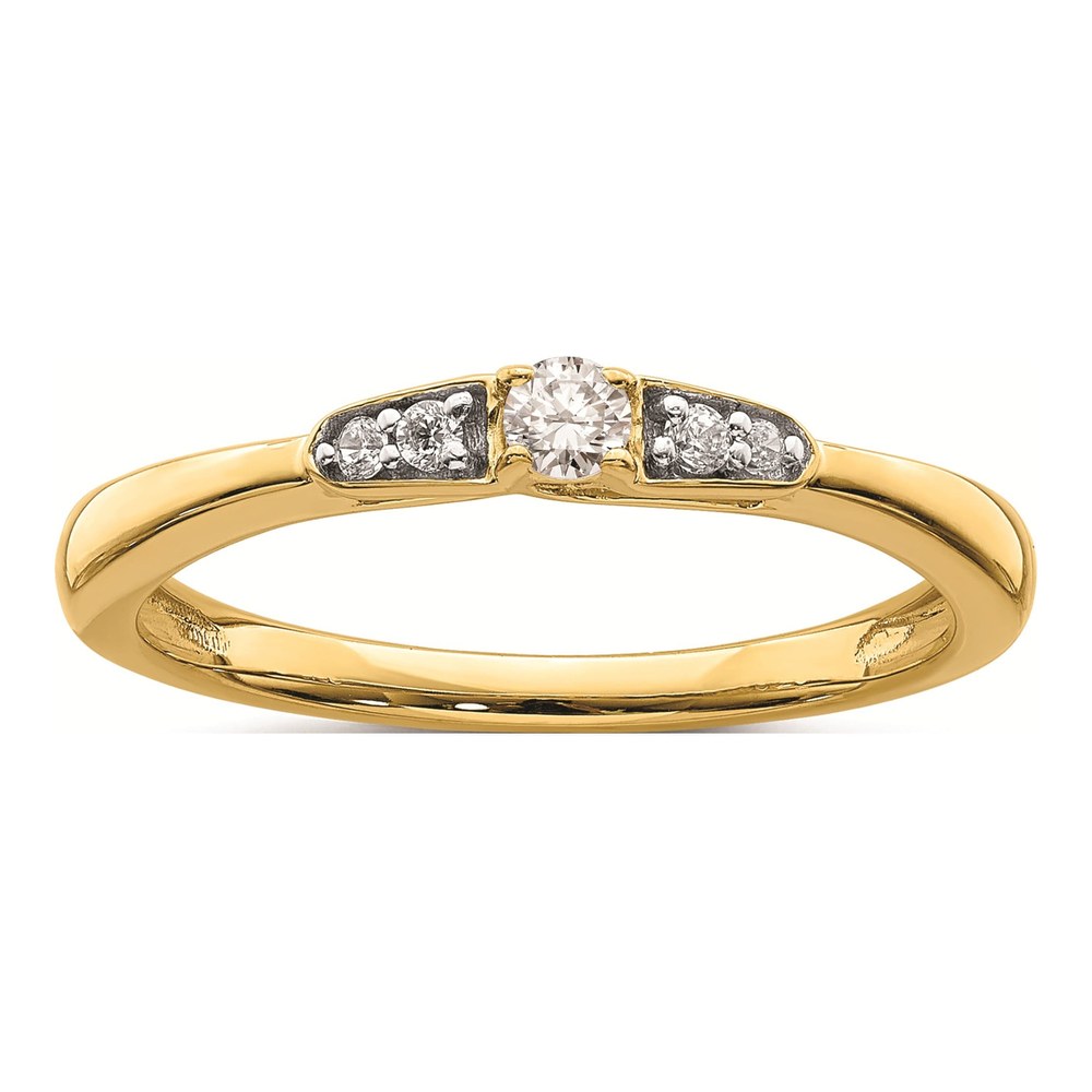 14K Yellow Gold 1/8 ct Diamond Promise Ring