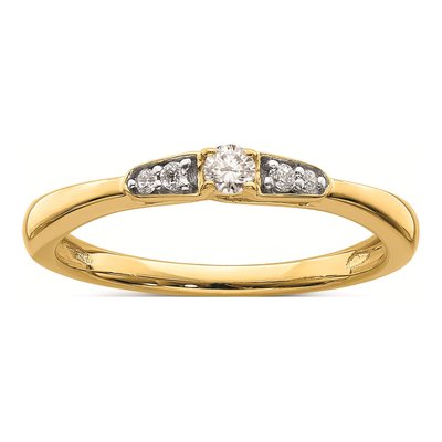 14K Yellow Gold 1/8 ct tw Diamond Promise Engagement Ring