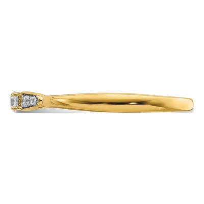 14K Yellow Gold 1/8 ct tw Lab-Grown Diamond Petite Promise Ring – view 3
