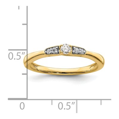 14K Yellow Gold 1/8 ct tw Lab-Grown Diamond Petite Promise Ring – view 4