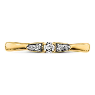 14K Yellow Gold 1/8 ct tw Lab-Grown Diamond Petite Promise Ring – view 5