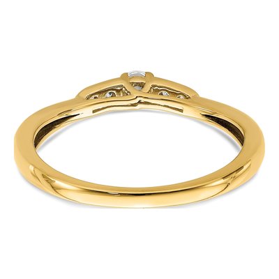 14K Yellow Gold 1/8 ct tw Lab-Grown Diamond Petite Promise Ring – view 6