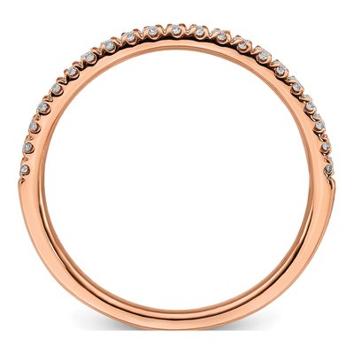 14K Rose Gold 1/4 ct tw Lab-Grown Diamond Wedding Band – view 3