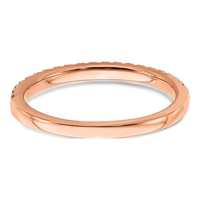 14K Rose Gold 1/4 ct tw Lab-Grown Diamond Wedding Band – view 6