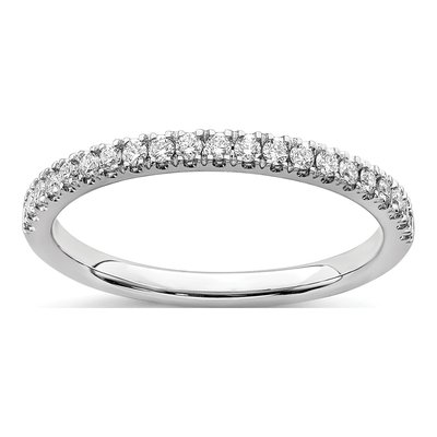 14K White Gold 1/4 ct tw Lab-Grown Diamond Wedding Band