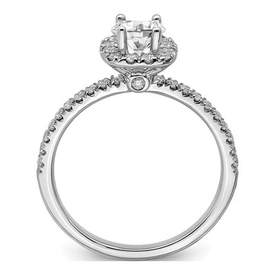 14K White Gold 3/4 ct tw Lab-Grown Diamond Halo Engagement Ring – view 3
