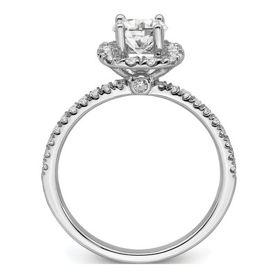 14K White Gold 1 ct tw Lab-Grown Diamond Halo Engagement Ring – view 3