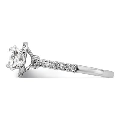 14K White Gold 1 ct tw Lab-Grown Diamond Halo Engagement Ring – view 4