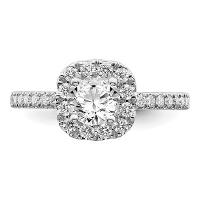 14K White Gold 1 ct tw Lab-Grown Diamond Halo Engagement Ring – view 5