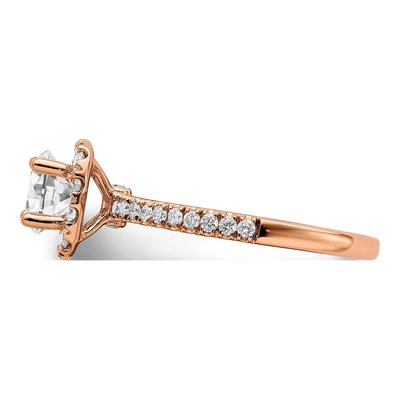 14K Rose Gold 1 ct tw Lab-Grown Diamond Halo Engagement Ring – view 3