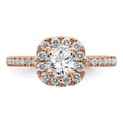 14K Rose Gold 1 ct tw Lab-Grown Diamond Halo Engagement Ring – view 5