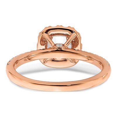 14K Rose Gold 1 ct tw Lab-Grown Diamond Halo Engagement Ring – view 6