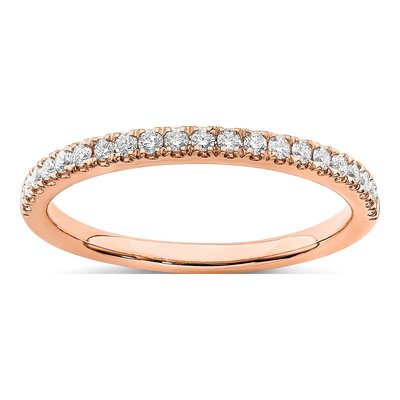 14K Rose Gold 1/4 ct tw Lab-Grown Diamond Wedding Engagement Ring