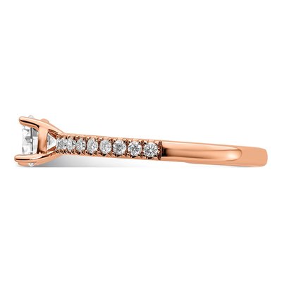 14K Rose Gold 3/4 ct tw Lab-Grown Diamond Round Engagement Ring – view 4