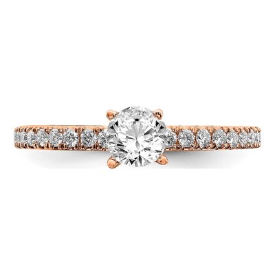 14K Rose Gold 3/4 ct tw Lab-Grown Diamond Round Engagement Ring – view 6
