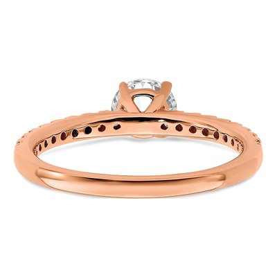 14K Rose Gold 3/4 ct tw Lab-Grown Diamond Round Engagement Ring – view 7