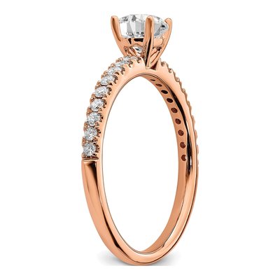 14K Rose Gold 3/4 ct tw Lab-Grown Diamond Round Engagement Ring – view 8