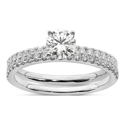 14K White Gold 1 ct tw Lab-Grown Diamond Engagement Ring – view 7