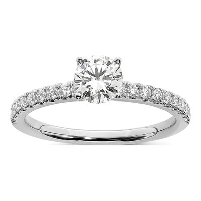 14K White Gold 1 ct tw Lab-Grown Diamond Engagement Ring