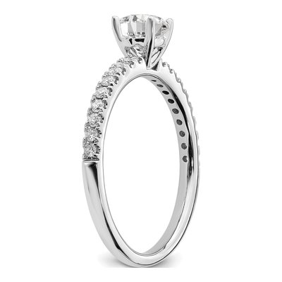 14K White Gold Lab-Grown Diamond Engagement Ring Semi-Mount – view 7
