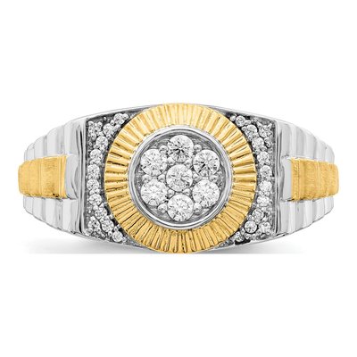 Men's 10K Two-Tone Gold 1/3 ct tw Lab-Grown Diamond Wedding Band – view 5