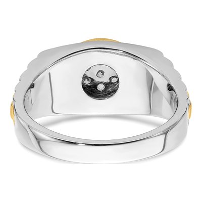 Men's 10K Two-Tone Gold 1/3 ct tw Lab-Grown Diamond Wedding Band – view 6
