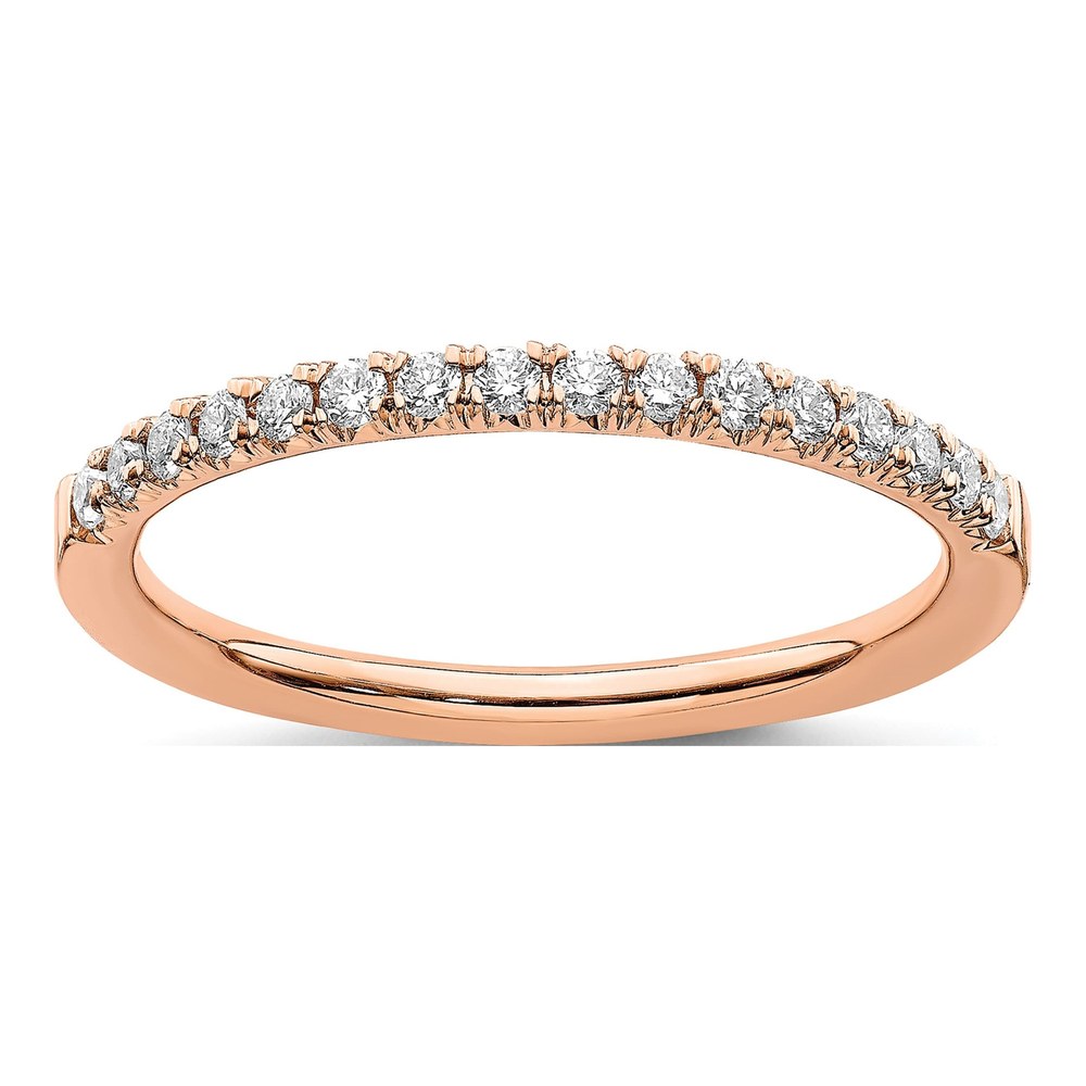 14K Rose Gold 1/4 ct tw Lab-Grown Diamond Wedding Band