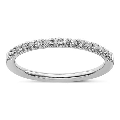 14K White Gold 1/4 ct tw Lab-Grown Diamond Wedding Band