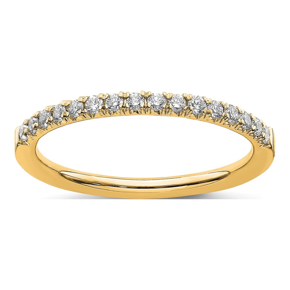 14K Yellow Gold 1/4 ct tw Lab-Grown Diamond Wedding Band