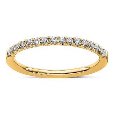 14K Yellow Gold 1/4 ct tw Lab-Grown Diamond Wedding Band