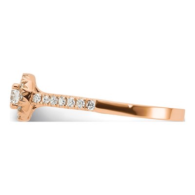 14K Rose Gold 1/2 ct tw Lab-Grown Diamond Halo Engagement Ring – view 4