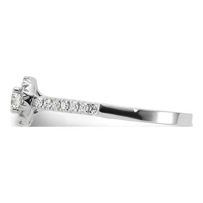 14K White Gold 1/2 ct tw Lab-Grown Diamond Halo Engagement Ring – view 4