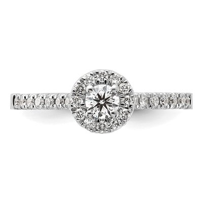 14K White Gold 1/2 ct tw Lab-Grown Diamond Halo Engagement Ring – view 5