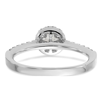 14K White Gold 1/2 ct tw Lab-Grown Diamond Halo Engagement Ring – view 6