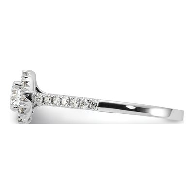 14K White Gold 3/4 ct tw Lab-Grown Diamond Halo Engagement Ring – view 4