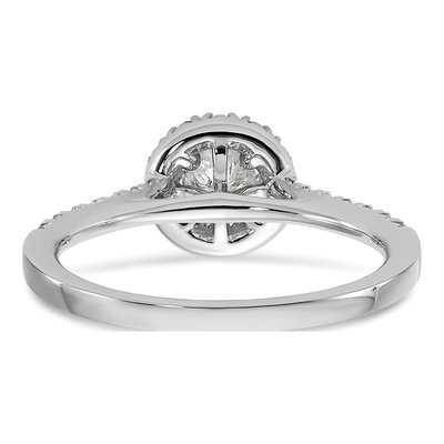 14K White Gold 3/4 ct tw Lab-Grown Diamond Halo Engagement Ring – view 6