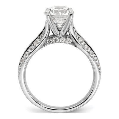 14K White Gold Lab-Grown Diamond Engagement Ring Semi-Mount – view 3