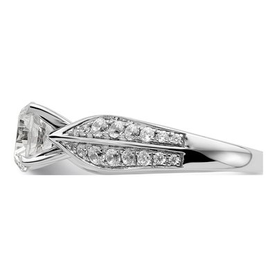 14K White Gold Lab-Grown Diamond Engagement Ring Semi-Mount – view 4
