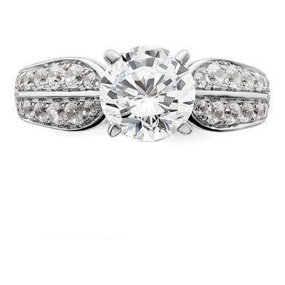 14K White Gold Lab-Grown Diamond Engagement Ring Semi-Mount – view 5