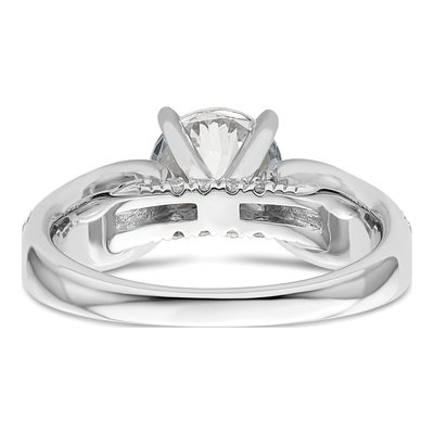 14K White Gold Lab-Grown Diamond Engagement Ring Semi-Mount – view 6