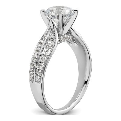 14K White Gold Lab-Grown Diamond Engagement Ring Semi-Mount – view 7
