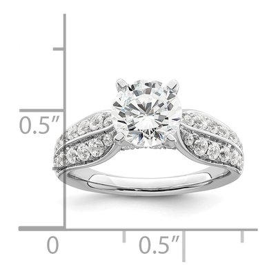 14K White Gold Lab-Grown Diamond Engagement Ring Semi-Mount – view 8
