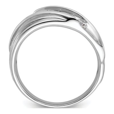 Men's 10K White Gold 3/4 ct tw Lab-Grown Diamond 5-Stone Ring – view 2