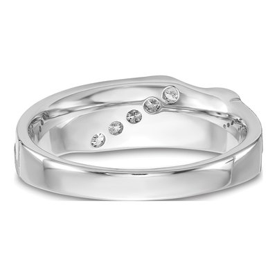 Men's 10K White Gold 3/4 ct tw Lab-Grown Diamond 5-Stone Ring – view 7