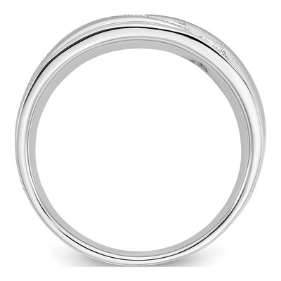 Men's 14K White Gold 5/8 ct tw Lab-Grown Diamond Three Ring – view 3