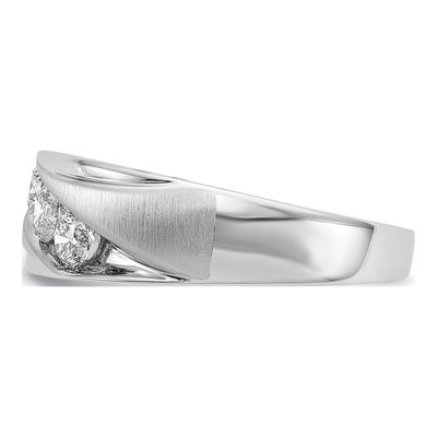 Men's 14K White Gold 5/8 ct tw Lab-Grown Diamond Three Ring – view 4