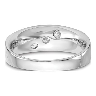 Men's 14K White Gold 5/8 ct tw Lab-Grown Diamond Three Ring – view 6